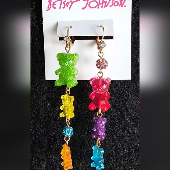 Betsey Johnson Gummy Bear Necklace and Earrings - Picture 5 of 6